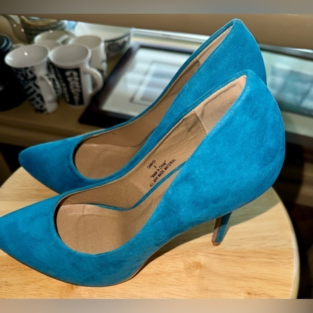 Gaby Heels Riverberry Teal Green Size 9 - Picture 3 of 5